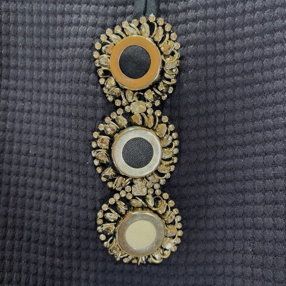 Fendi Navy Blue Silver Crystal Detail Sheath Dress $1750 - Picture 15 of 17